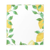 水彩レモンのメモ帳 ノートパッド (正面)