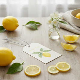 水彩レモンの感謝メッセージ ギフトタグ