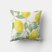 水彩レモンの木と離れの柄 クッション (裏面)