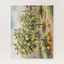 水彩レモンの木