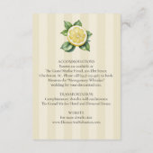 水彩レモンイエローシトラス素朴ズ結婚 エンクロージャーカード (裏面)