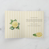 水彩レモンイエローシトラス素朴ズ結婚 サンキューカード (内部)