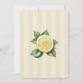 水彩レモンイエローシトラス素朴ズ結婚 セーブザデート (裏面)