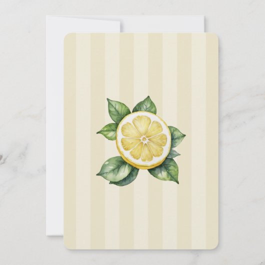 水彩レモンイエローシトラス素朴ズ結婚 セーブザデート (裏面)