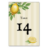 水彩レモンイエローシトラス素朴ズ結婚 テーブルナンバー (正面)