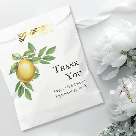 水彩レモンイエローシトラス素朴ズ結婚 フェイバーバッグ