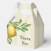 水彩レモンイエローシトラス素朴ズ結婚 フェイバーボックス (正面)