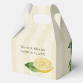 水彩レモンイエローシトラス素朴ズ結婚 フェイバーボックス (裏面)