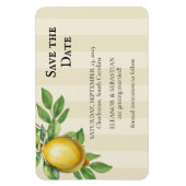 水彩レモンイエローシトラス素朴ズ結婚 マグネット (縦)