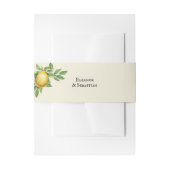 水彩レモンイエローシトラス素朴ズ結婚 招待状ベリーバンド (正面例)