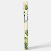 水彩レモンイエローストライプ製パーソナライズされた品名 Case-Mate iPhoneケース (裏面 / 左)