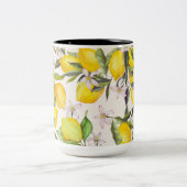 水彩レモンエレガンス ツートーンマグカップ (中央)