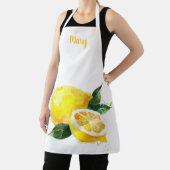水彩レモンカスタマイズ可能エプロン エプロン (インサイチュ)