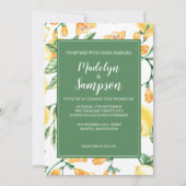 水彩レモンガーデンイエロー結婚式招待状 招待状 (正面)