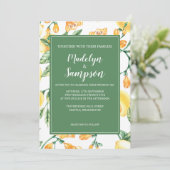 水彩レモンガーデンイエロー結婚式招待状 招待状 (スタンド正面)