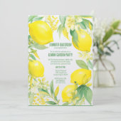 水彩レモンガーデンバースデーパーティー 招待状 (スタンド正面)