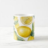 水彩レモンガーデンホワイト コーヒーマグカップ (中央)