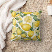 水彩レモンガーデン クッション (ブランケット)