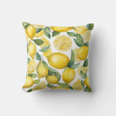 水彩レモンガーデン クッション (正面)