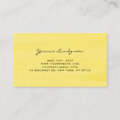 水彩レモングリーンリーガーランドスクリプト 名刺 (裏面)