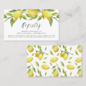 水彩レモングリーンリーガーランドレジストリカード 名刺 (正面/裏面)