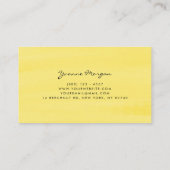 水彩レモングリーンリーススクリプト 名刺 (裏面)