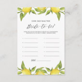 水彩レモングリーン何歳の花嫁 エンクロージャーカード (正面)