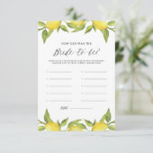 水彩レモングリーン何歳の花嫁 エンクロージャーカード (スタンド正面)