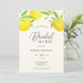 水彩レモンサマーブライダルシャワー招待 招待状 (スタンド正面)