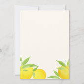 水彩レモンサマーブライダルシャワー招待 招待状 (裏面)