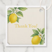 水彩レモンサンキューユユーメッセージカード フェイバータグ (裏面)