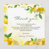 水彩レモンサンキュー サンキューカード (正面/裏面)