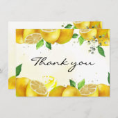 水彩レモンサンキュー サンキューカード (正面/裏面)