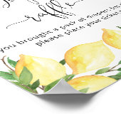 水彩レモンシトラスおむつラッフルポスター ポスター (角)