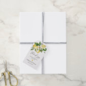 水彩レモンシトラスグリーンリーオレンジブロッサム ギフトタグ (より糸付き)