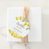 水彩レモンシトラス赤ちゃんシャワーありがとう フェイバータグ (インサイチュ)