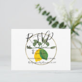 水彩レモンシロ・ライム・レモン ウェディング 招待状 (スタンド正面)