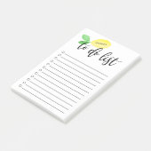 水彩レモンスクリパーソナライズされたプトのリスト ポストイット (アングル)