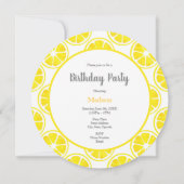 水彩レモンスライスとパターン招待状 招待状 (裏面)
