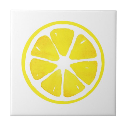水彩レモンスライス タイル (正面)