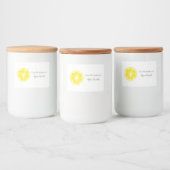 水彩レモンスライス フードラベル (ボトル)