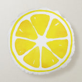水彩レモンスライス ラウンドクッション (裏面)
