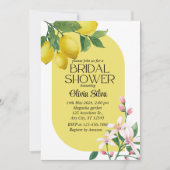 水彩レモンタイタリアンイルブリダルシャワー 招待状 (正面)