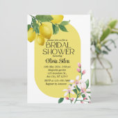 水彩レモンタイタリアンイルブリダルシャワー 招待状 (スタンド正面)