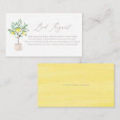 水彩レモンツリーシャワーブックリクエストカード 名刺 (正面/裏面)