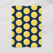 水彩レモンツリーベビーシャワーおむつラッフルエン エンクロージャーカード (裏面)