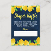 水彩レモンツリーベビーシャワーおむつラッフルエン エンクロージャーカード (正面)