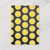 水彩レモンツリーベビーシャワーおむつラッフル エンクロージャーカード (裏面)