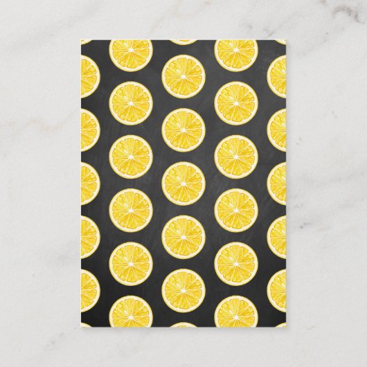 水彩レモンツリーベビーシャワーおむつラッフル エンクロージャーカード (裏面)