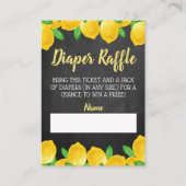 水彩レモンツリーベビーシャワーおむつラッフル エンクロージャーカード (正面)